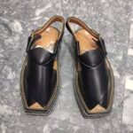 Classic Black Leather Peshawari Chappals